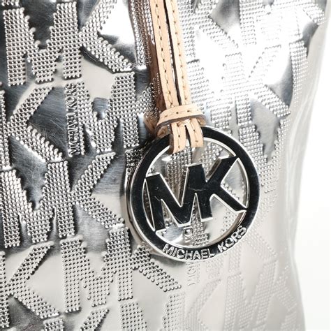 michael kors patent silver hardware bag|Michael Kors handbags.